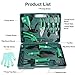 DRIVIM Gardening Tool Set 10 Pieces, Garden Tool Kit with Ergonomic Handles Trowel/Hand Rake/Sharp Shovel/Pruning Shears, Gardening Hand Tools Gifts for Women with Carrying Casethumb 2