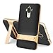 Huawei Mate 9 Case,Setber Cross Hatch TPU Back Cover+Colorful Bumper Dual Layer 2 in 1 with Kickstand for Huawei Mate 9-Gold