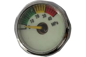 UP100 2pcs PCP Paintball Airforce High Pressure Pump Pressure Gauges 1 Inch Mini Air Gauge Scuba Manometre 40MAP Thread M10 x 1