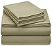 Amazon Brand – Pinzon Signature Cotton Heavyweight Velvet Flannel Sheet Set - King, Thyme Green