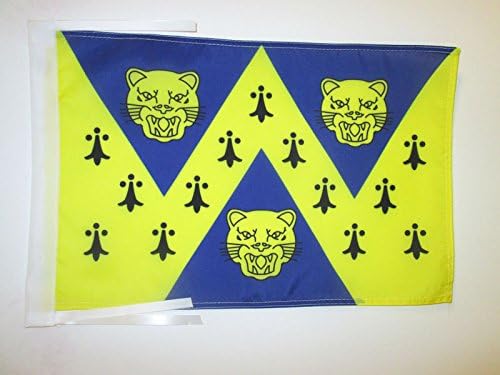 AZ FLAG, Shropshire New county Flag, 18'' x 12'', 100% Polyester County of Salop, England Small Banner with Two Cords