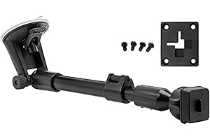 ARKON Mounts Sirius XM Extending Windshield Mount | For mounting XM Satellite Radios | Powerful Windshield Suction | Extendable Arm for Longer Dashboards | Single-T Mount Pattern | SR2CM117