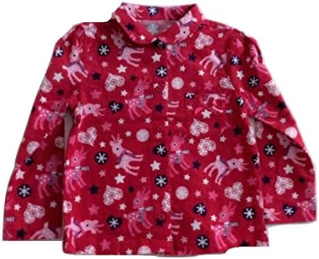 Nexapparel Girls PJ Top &amp; Bottom Set, 10-11, Red