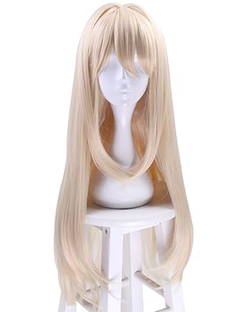 Amazon Com Anogol Hair Cap Blonde Long Silk Straight Wavy