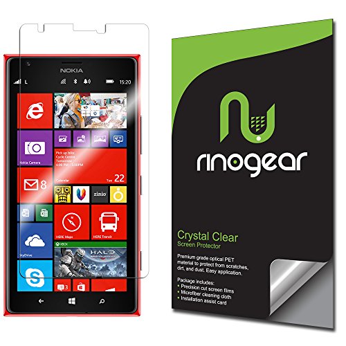 [3-Pack] Nokia Lumia 1520 Screen Protector, RinoGear® Anti-Scratch Ultra Invisible HD Clear Shield w/ Lifetime Replacements
