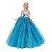 BARWA 2 Pcs Doll Dress Red Gown Dress with Hat and Blue Wedding Dress with Veil Evening Party Clothes for 11.5 Inch Girl Doll (Blue + Red)