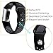 QIBOX Compatible with Charge 4 / Charge 3 Bands, Sports Silicone Replacement Women Men Bands Breathable Soft Strap Bracelet Accessories Compatible Charge 3 SE Fitness Activity Tracker Small Large