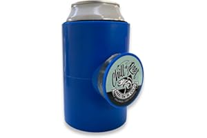 Chill-N-Reel Fishing Can Cooler (from Shark Tank) | Hard Shell Drink Holder with Hand Line Reel Attached | Fits Any Standard Insulator Sleeve or Coozie | Unique Fun Fishing Gift