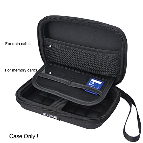HESPLUS Shockproof Carrying Case for Western Digital WD My Passport Ultra WD Elements 2TB 1TB 500GB Seagate Backup Plus Slim Seagate Expansion 2TB 1TB 500GB External Hard Drive Case Bag (Black)