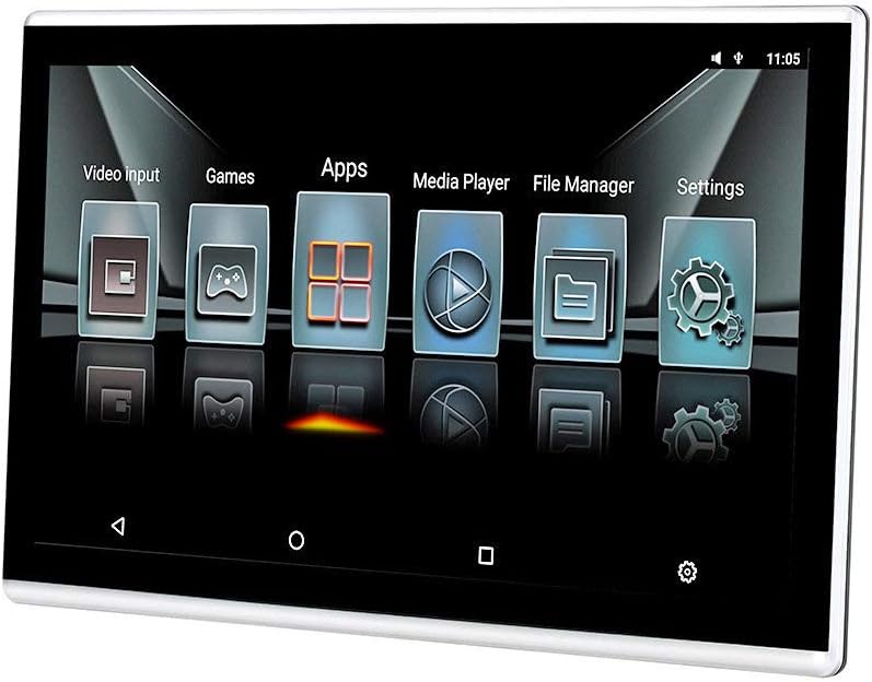 CONRAL 4K Ultra Definition Car Headrest Entertainment System, High Resolution 1920 x 1080 Large 12" IPS Touch Screen Monitor, Android 6.0 Operation System, with Mirror Link Function