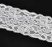 Housweety 10 Yards White Stretch Floral Scallop Lace Edge Trim 3-1/8