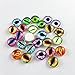 Julie Wang 10mm 100pcs Dragon Eyes Flatback Glass Cabochon Dome Cameo for Artworks Making Jewelry Craft DIY Supplies 0.39inches