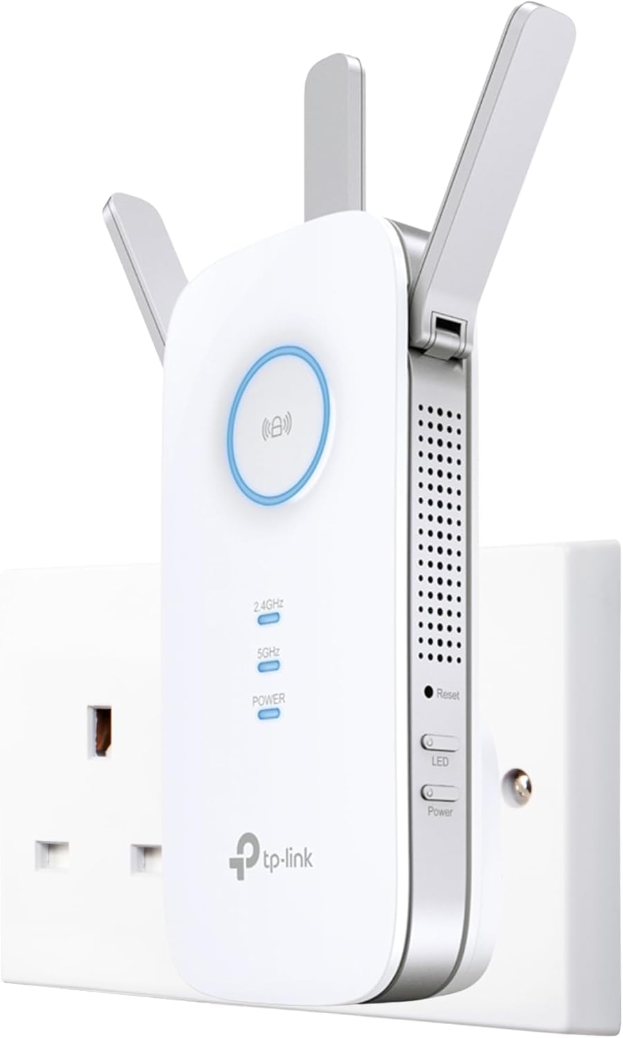 TP-Link RE550 AC1900 Gigabit Mesh WiFi Range Extender-Wi-Fi Booster-WiFi Repeater, 3 External Antennas, Intelligent Signal Light,WiFi Extender Booster, Power Schedule,LED Control,Easy Setup, UK Plug
