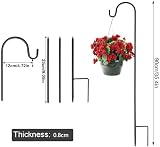 Fuuner 90cm Shepherds Hooks 4 Pack for Garden Lights & Lanterns view 2