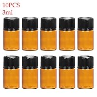 Eadorns Essential Oil Bottle 1/2/3/5ml Orifice Storage Make Up Tool Mini Bottle Vials Sample Jar Refillable Bottles-10PCS(10PCS 3ML)