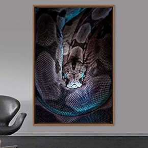 signwin Framed Canvas Wall Art Snake Contemporary Dramatic...