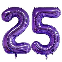 Purple 25 Number Balloon, 40 Inch