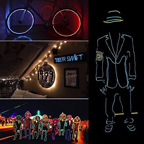 image for COVVY Lysignal 16ft Neon Glowing Strobing Electroluminescent Light Sup