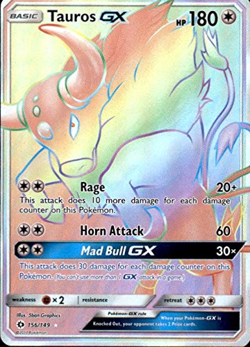 Tauros Gx 156149 Secret Rare Pokemon Sun Moon