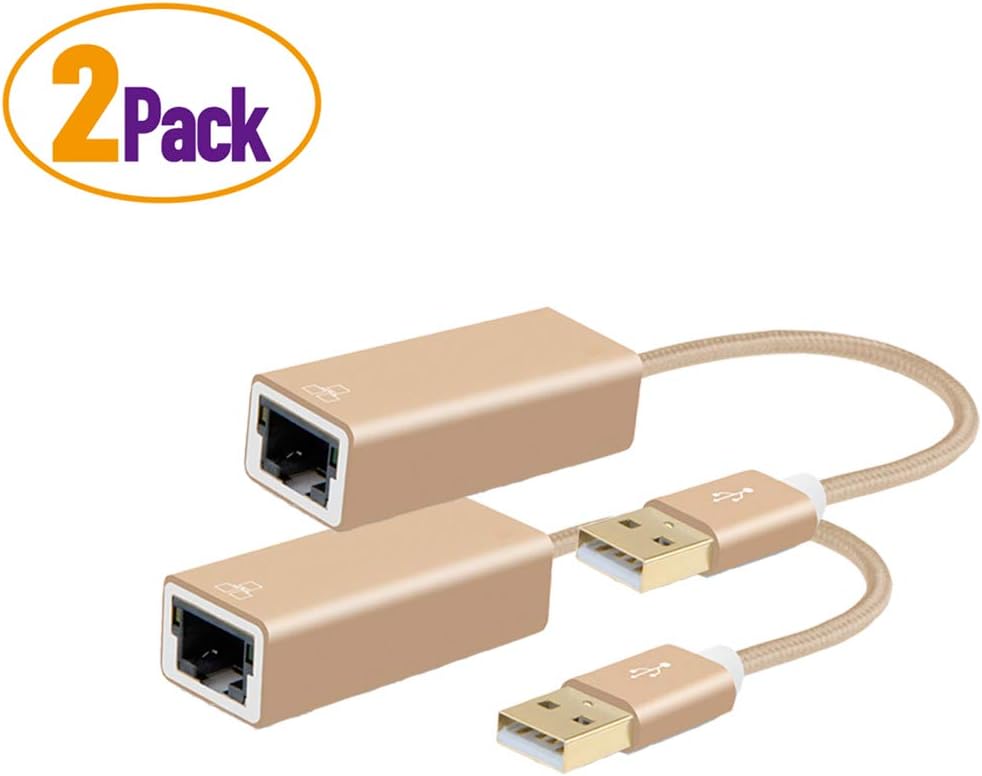 USB Ethernet Adapter Switch 2-Pack, USB 2.0 to 10/100 RJ45 Lan Wired ...