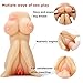 Realistic Mini Male Sex Doll Masturbator with Vagina Anal Sexy and Super Big Breast with Charming Carved Rose Louviva 3D Lifelike Sex Toy for Men Soft Squeezable Silicone