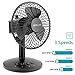 OPOLAR First Oscillating Mini Fan, AA Battery (not Included) Operated or USB Powered, Portable Table Fan, 3 Speeds, Adjustable Head, Enhanced Airflow and Low Noise, Personal Office Fan for Home-Black