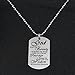 Zuo Bao Meaningful Words Hand Stamped Stainless Steel Dog Tag Pendant Necklace Inspirational Gifts (Serenity Prayer)