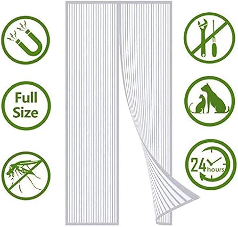 Fliegenvorhang Magnet 75x260cm, Magnetische Adsorption Automatisch