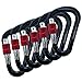 CARAPEAK Screwgate Locking Pear Shaped 2 3 4 6 Pack Set Carabiner, Aluminum Clip for Hammock, Swing, Camping, Hiking
