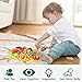 ThinkMax Play Food, 24Pcs Cutting Food - Pretend Food Set, Kitchen Toy Food Fun Cutting Fruits and Veggies with Pizza Playset for Kids
