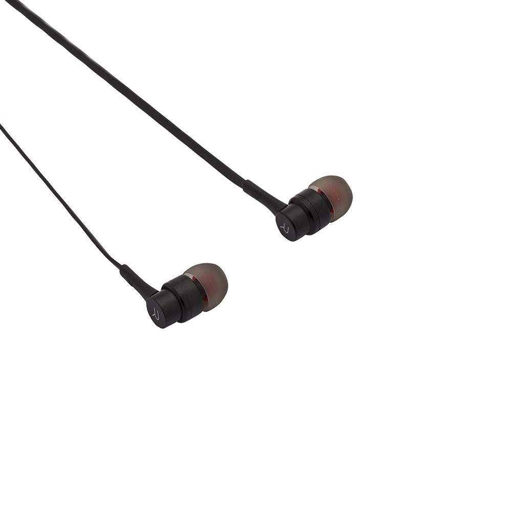 Remax Rm-535 Electronic Music Stereo In-Ear Earphones (1.2 m Cable Length, 3.5 mm Jack, Carrying Case, Ear Adapter Set S/M/L) (Black)