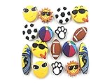 shoe charms 16pcs Football basketball football Fits for Croc Shoes & Wristband Bracelet Party Gifts