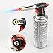 MiMoo Kitchen Culinary Blow Torch Head, Chef Cooking Butane Torch, Adjustable Flame Lighter for Baking, Pastries, Desserts, Picnic, Camping, Brazing, Soldering, Welding, Black(Gas Not Include)