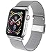 GBPOOT Compatible for Apple Watch Band 38mm 40mm 42mm 44mm, Wristband Loop Replacement Band for Iwatch Series 4,Series 3,Series 2,Series 1,Silver,38mm/40mm