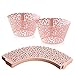 Pink Cupcake Wrappers 100pcs/pack Lace Cupcake Liners Laser cut Cupcake Papers cupcake cups Muffin cups for Wedding/Birthday Party Decoration