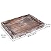 Flexzion Wooden Ottoman Serving Tray - Rustic Rectangular Wood Breakfast Coffee Table Tray with Vintage Distressed Finish, Decorative Office Desktop File Document Letter Mail & Magazine Display Holder