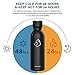 Buzio Vacuum Insulated Stainless Steel Water Bottle, Cold for 48 Hrs, Hot for 24 Hrs, Double Wall Standard Mouth with BPA Free Flex Cap, 20oz, Plum, Leak Proof