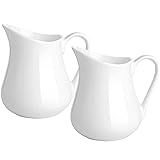 Gurygo 2 Pack 4 Oz Classic White Ceramic Small