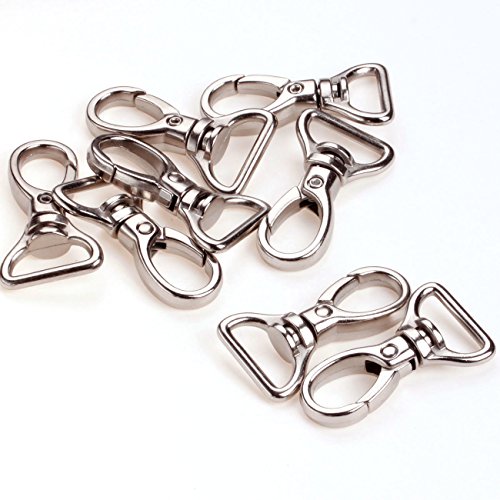 image for Pack of 20 Cotowin 3/4-inch Silver Color 360 Degree Curved Lobster Cla