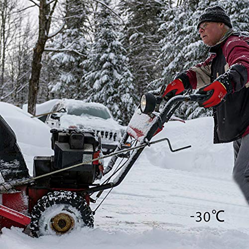 HPHST Arbeitshandschuhe Herren und Damen C431CW Thermo Winterhandschuh Montagehandschuhe Grip Doppelbeschichte Handschuhe wasserdichte Ãldichte Gartenhandschuhe (Rot-Schwarz) GröÃe: 10/XL 1 Paar – Bild 8