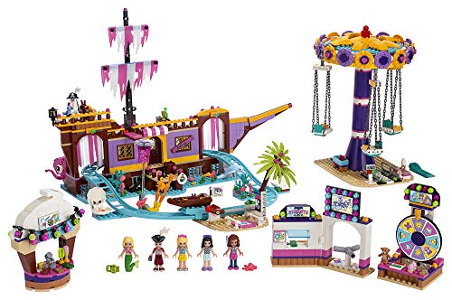 LEGO Friends Heartlake City Amusement Pier 41375 Toy Rollercoaster Building Kit with Mini Dolls and  - //coolthings.us
