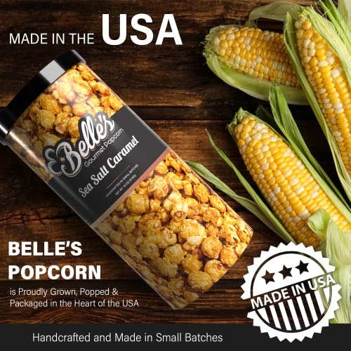 Belle’s Gourmet Popcorn Gift Canister Sea Salt Caramel Popcorn Tins