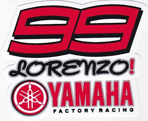 [STICKER G420] YAMAHA JORGE LORENZO 99 FACTORY RACING PERFORMANCE : Helmet Motor Bike Skate Window Wall Cover Car &amp; Bumper Vinyl Die-Cut Adhesive Decal 2.5"x3" 6x7.5cm