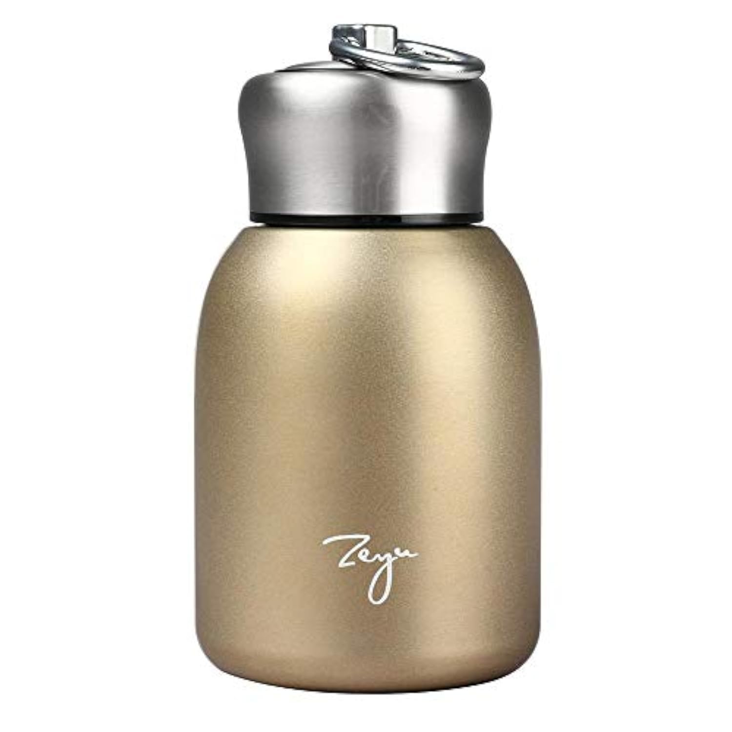 Small Vacuum Insulated Water Bottle Mini Thermal Water Bottle Leak-Proof Vacuum Drink Bottle for Home, Outdoors, Travel, Sports, 280ML (Gold)