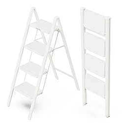 WOA WOA 4 Step Ladder, Folding Step Stool with Wide
