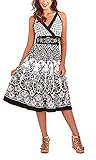 Pistachio Women's Sun Flower Flowing Knee Length Summer Dress