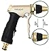 Spray Nozzle for Garden Hose, Brass Tip Garden Hose Nozzle - Leak-Proof High Pressure Metal Water Nozzle Sprayer - Spray Gun, Ergonomic Trigger with Hand Free Lock, for Washing Cleaning Watering