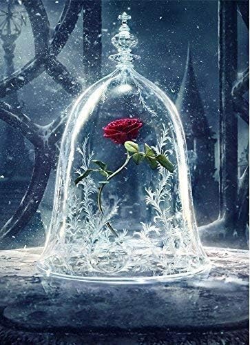 5D Diamond Painting,Rhinestone Diamond Embroidery Paintings Pictures DIY Paint with Diamonds Arts Craft for Home Wall Christmas Decor,New Year Decoration (Rose)
