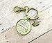 Faith Keychain She is Clothed with Strength Dignity Bible Verse Jewelry for Women Key Ring - Handmade Glass Proverbs 31 Pendant Bronze Crown Charm Packaged with Inspirational Message Card & Gift Box