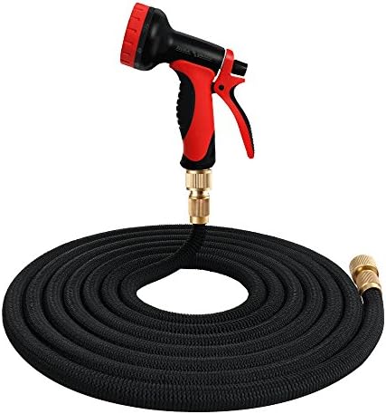 FLORA GUARD 100 Feet Extendable Garden Hose- Flexible Magic Hose Pipe, Strong Expending Garden Hose, Water Hose with 10-Pattern High-Press Spray Nozzle.